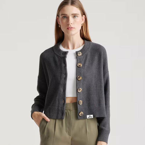 100% Organic Cotton Cropped Cardigan