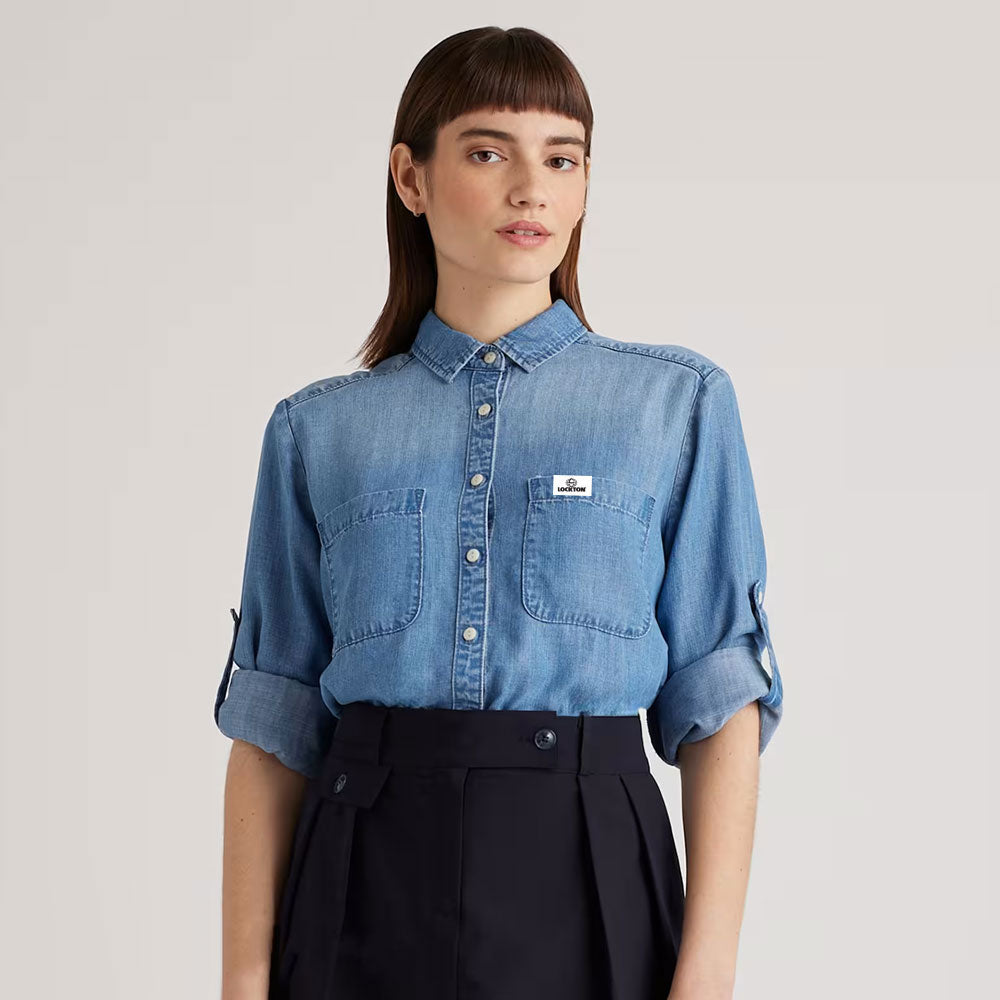 Chambray Tencel Long Sleeve Shirt