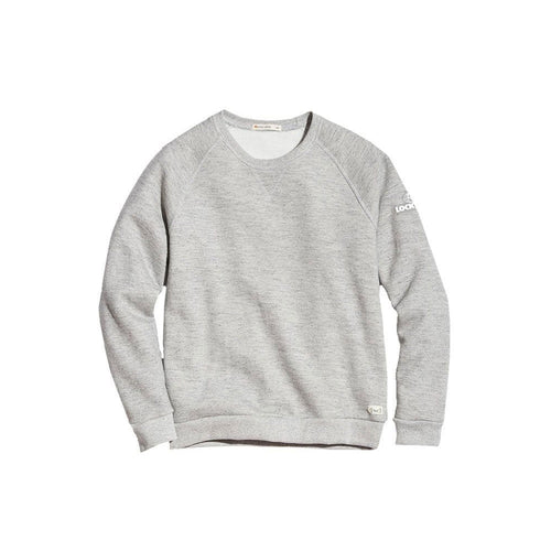 Marine Layer Women's Sherpa Crew Pullover in Heather Grey